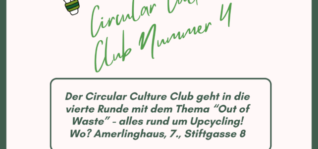 Save the date: Circular Culture Club #4 Save the date: Circular Culture Club #4